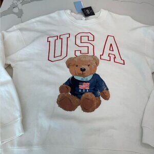 Grayson Threads Red and White Crewneck Sweater